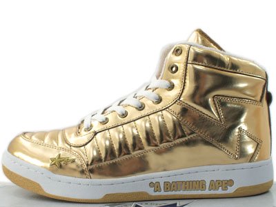 A BATHING APE BAPESTA 88 MID GOLD ベイプスタ ミッド ゴールド 金箔