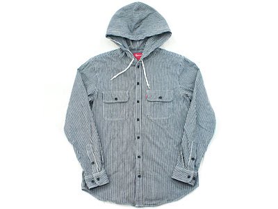 Supreme 'Hooded Denim Shirt'フーデッド デニムシャツ ストライプ