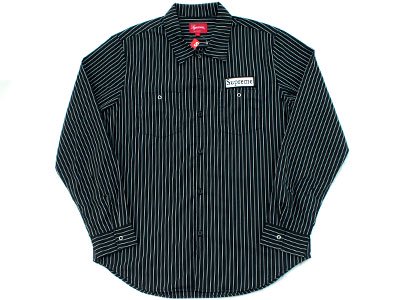 シュプリーム ツートン ワークシャツ ブラック Lサイズ
