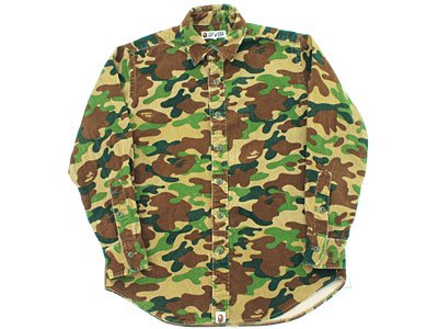 A Bathing Ape 初期 猿迷彩 カモフラ レーヨン シャツ M エイプ - シャツ