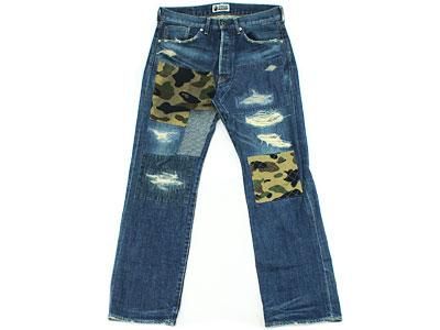 【A BATHlNG APE】 DAMAGE DENIM 古着加工 新品【L】 A BATHING APE DAMAGE DENIM JACKET – happyjagabee store