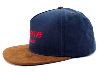 Supreme 'Classic Logo Suede Visor 5 Panel Cap'キャップ クラシック