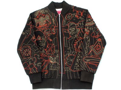 Supreme 'Illuminati Embroidered Thermal Jacket'刺繍 ジップアップ ...