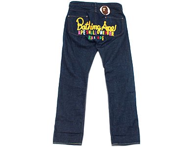 A BATHING APE '1997 TYPE-01 MULTI CHAMPION DENIM PANTS