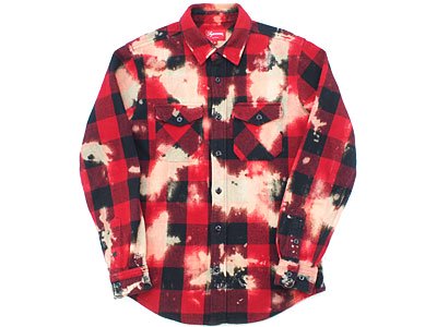 Supreme 'Bleached Buffalo Heavyweight Flannel'フランネルシャツ