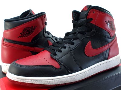 NIKE AIR JORDAN 1 RETRO HI OG BRED エアジョーダン 黒赤 ...