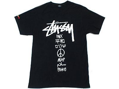 STUSSY×FREDPERRY 黒ポロ M ワールドツアー STUSSY×PPP 'WORLD TOUR TEE'ワールドツアー WT M Pigalle