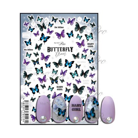 ネイルシール Sha-Nail Pro 写ネイルPro BUD-001 Butterfly Dream