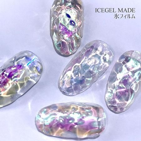 Ice Gel アイスジェル 氷フィルム 4cm 100cm If 02 ピンクブルーの複雑なオーロラ アミューズメントネイルスタジオ Ice Gel アイスジェル 氷フィルム 4cm 100cm If 02 ピンクブルーの複雑なオーロラ アミューズメントネイルスタジオ