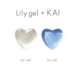 Lily gel リリージェル KAI UVゼリーハート サイズMIX ランダム100個入り スカイブルー