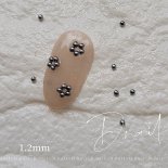 +D D.nail ビジューパール 球体 無穴 50粒 グレー 1.2mm