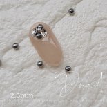 +D D.nail ビジューパール 球体 無穴 50粒 グレー 2.5mm