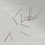 +D D.nail メタルパーツ 1mm×10mm 20個 DM-31 シルバーバー