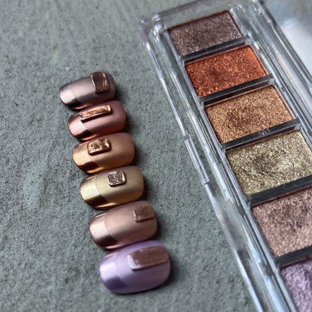 TOY's×INITY ミラーパウダー T-SSP 0.4g×6色 Smokey shadow palette スポンジチップ3本付き |  アミューズメントネイルスタジオ