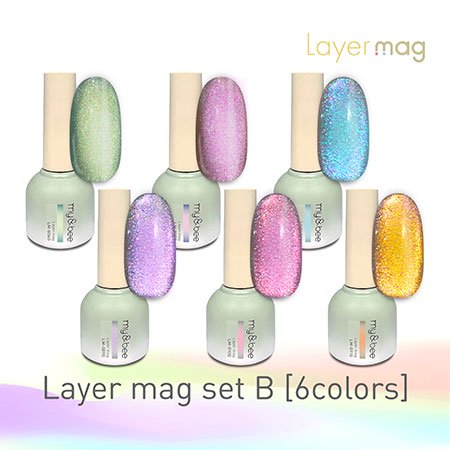 mybee マイビー カラージェル マグネットジェル 8ml×6色 LM-SB Layer