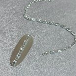 SHAREYDVA シャレドワ elegant crystal chain 2mm×100mm white silver