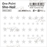 ネイルシール One Point Sha-Nail ワンポイント写ネイル OPSec-007 One Point Star White / ワンポイント スター ホワイト