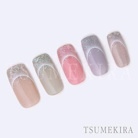 新品未使用 エアブラシアートのネイルチップ(ピンク×ホワイト系