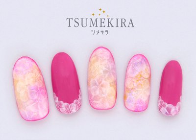 ネイルシール TSUMEKIRA ツメキラ NN-SKH-101 Translucent Flowers | アミューズメントネイルスタジオ
