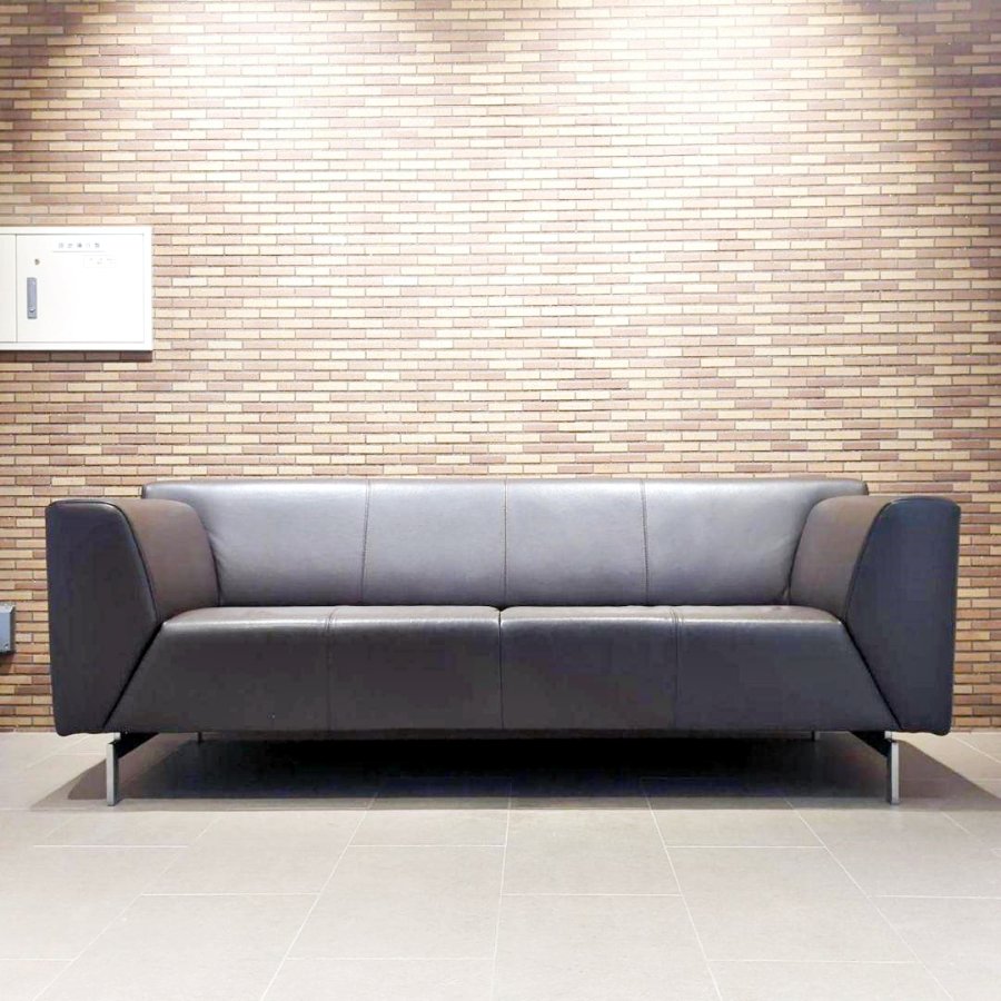 ◇美品 ROLFBENZ ドイツ製 318 LINEA 3P sofa /総革製 - 家具 