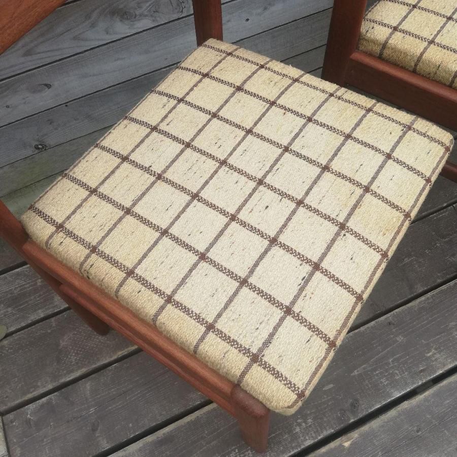 M♢希少 北欧ビンテージ チークダイニングチェア2脚