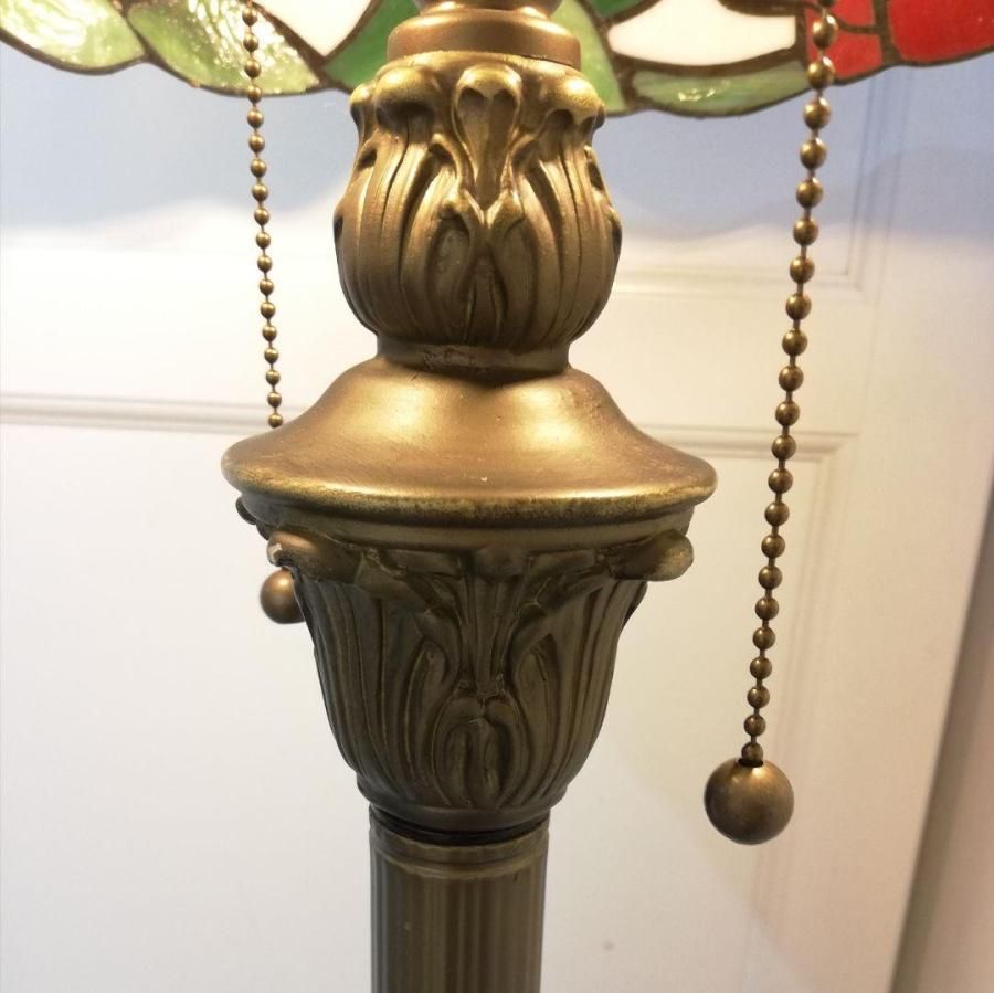 M○アンティーク クラシカル ステンドグラスフロアランプ - 家具