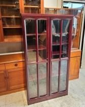 小島工芸 ガラスキャビネット 書棚　江戸家具 M♢IDC取扱 小島工芸 ガラスキャビネット 書棚 江戸家具 - 家具