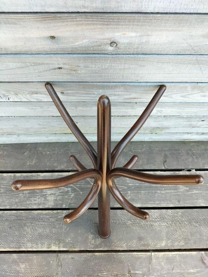 秋田木工 木製 傘立て付きポールハンガー コートハンガー - 家具