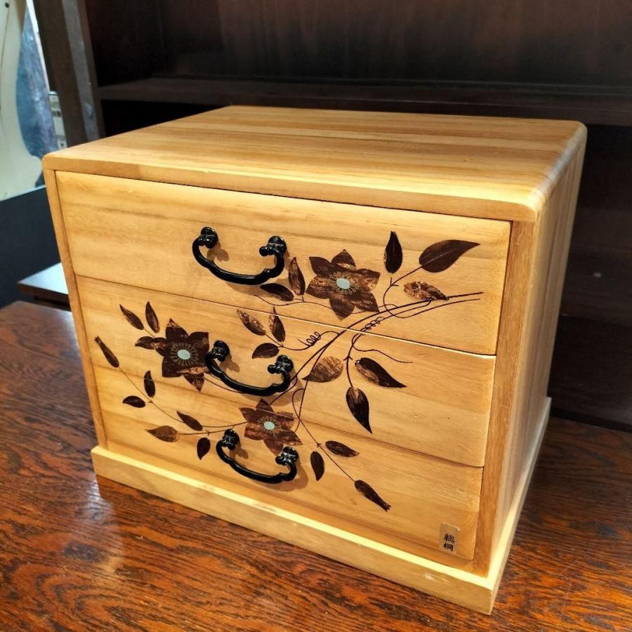 【値下げ】秋田伝統工芸　樺細工　ミニ箪笥 樺細工 角館 秋田県伝統工芸 桜皮細工 引き出し3段小箪笥 - メルカリ