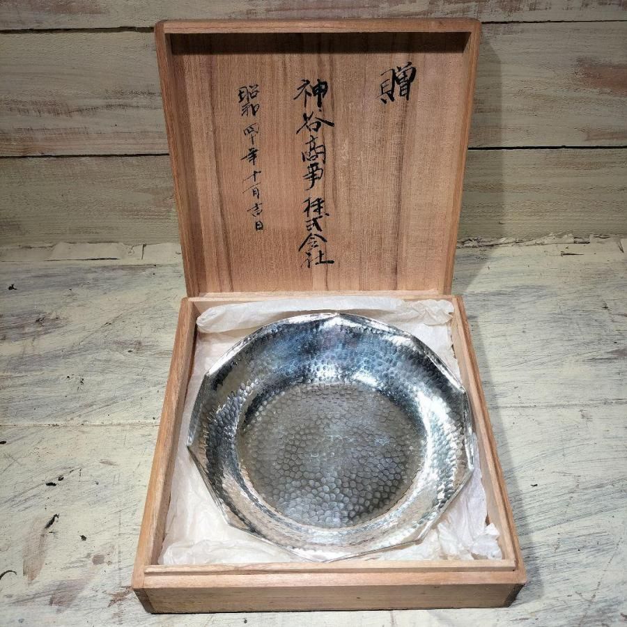 一鶴斎銀器　菓子器 一鶴斎銀器 菓子器