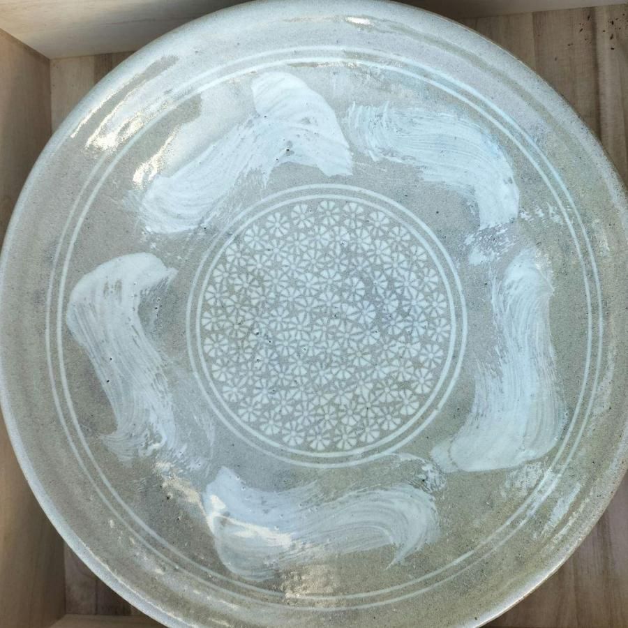 益子焼 刷毛目象嵌鉢 薄田浩司作 薄田窯