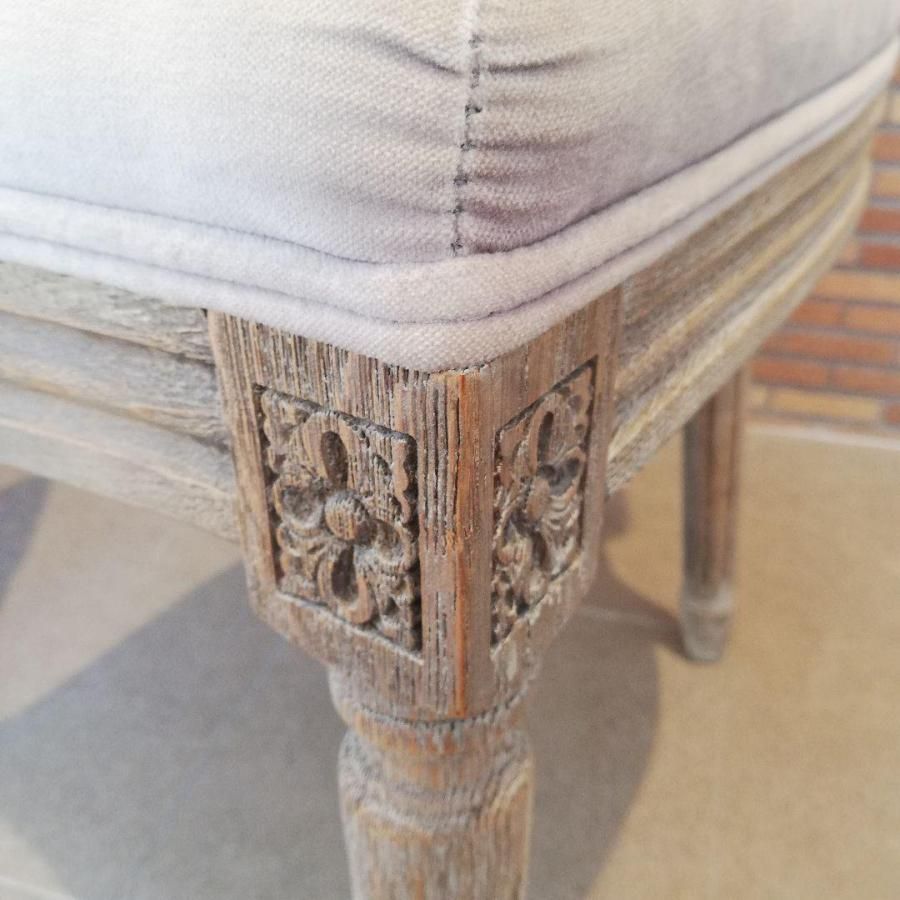 ◇Sarah Grace SGDダイニングチェア 2脚｜ライトグレーベルベット