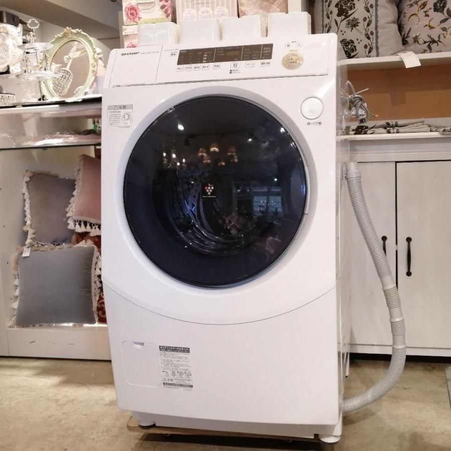 SHARP ドラム式洗濯機本体ホ ワイト ES-H10E-WL 2020 Amazon | シャープ 洗濯機 ドラム式 ES-H10E-WR ヒーター乾燥 右