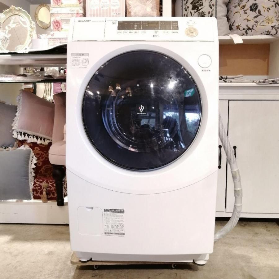 SHARP ES-H10E-WL ドラム式 洗濯乾燥機 2020年 洗濯機 - 家具