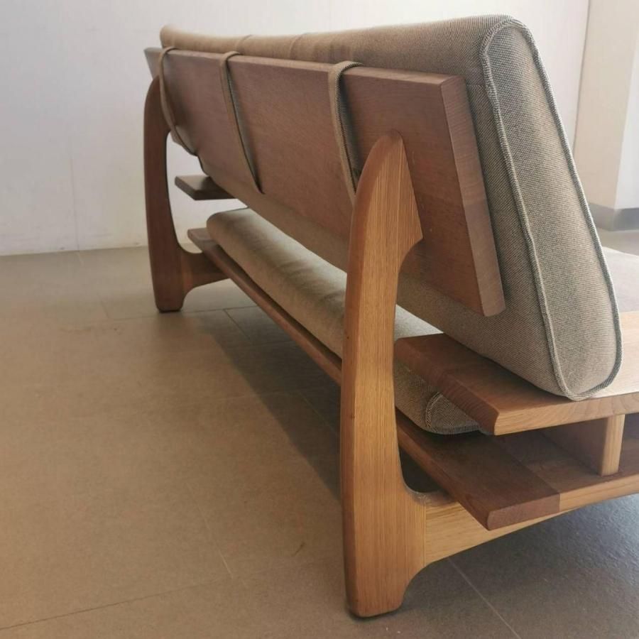 ◇飛騨産業 HIDA|キツツキ|オーク無垢材｜アーム付ソファ ◇飛騨産業 HIDA|キツツキ|オーク無垢材｜アーム付ローソファ