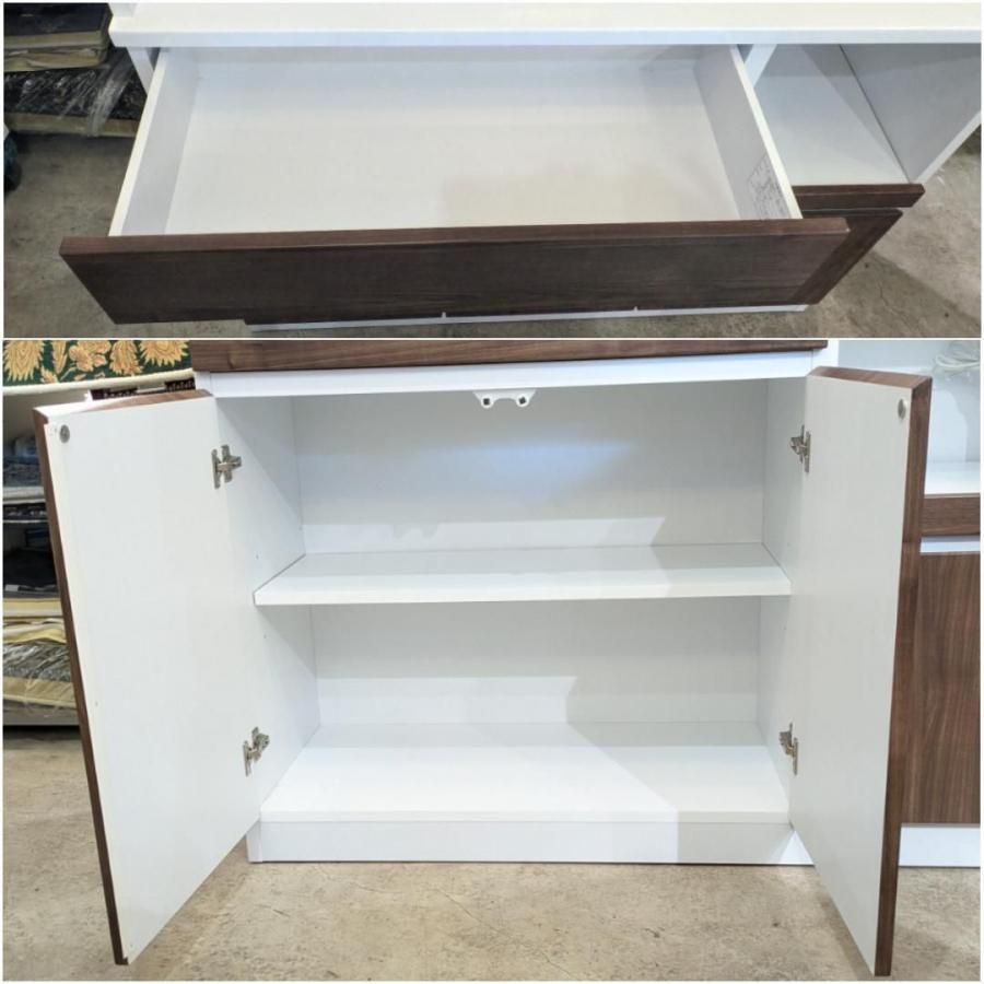 近藤産業 モダンキッチンボード、食器棚、幅120cm Used/美品 近藤産業 モダンキッチンボード、食器棚、幅120cm Usedキレイ