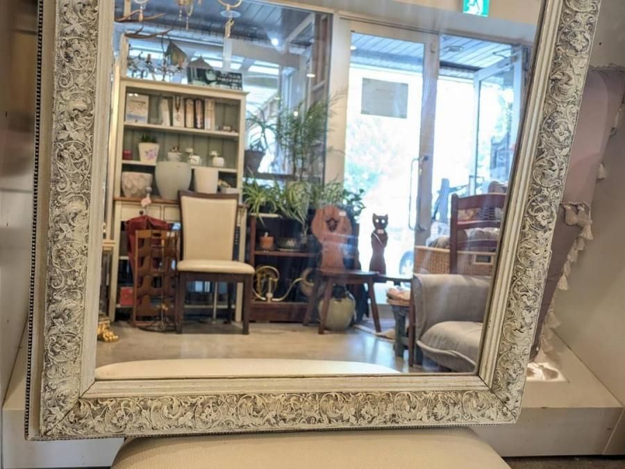 【希少】 アンティーク調 姿見 ウォールミラー 鏡 大型 シャビー 高さ78cm 希少】 アンティーク調 姿見 ウォールミラー 鏡 大型 シャビー 高さ78cm