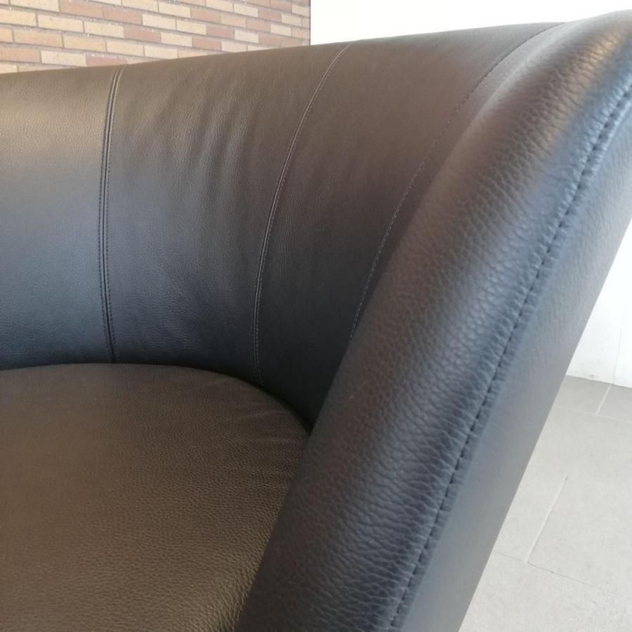 ◇美品　ドイツ｜WALTER KNOLL｜AMEO｜黒総革　回転式アームチェア ◇美品 ドイツ製｜WALTER KNOLL ウォルターノル｜AMEO｜黒総革