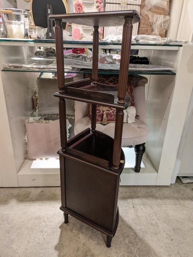 綾野製作所製アヤノクラフト木製三角コーナーキャビネット ダークブラウン 綾野製作所製アヤノクラフト木製三角コーナーキャビネット ダーク