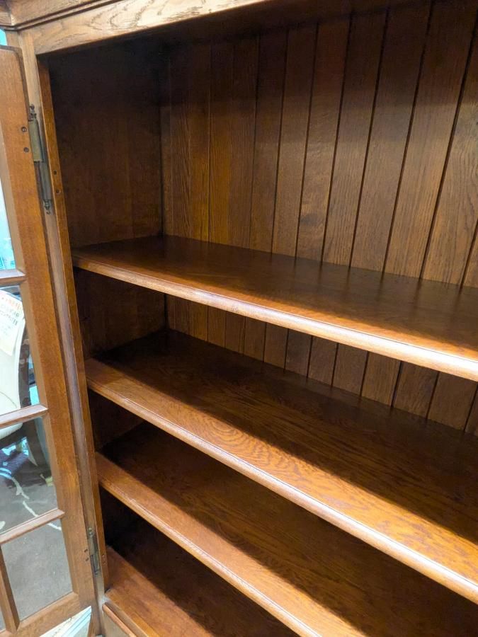 無垢材】オランダ民芸家具 オーク 飾り棚 キャビネット キュリオ