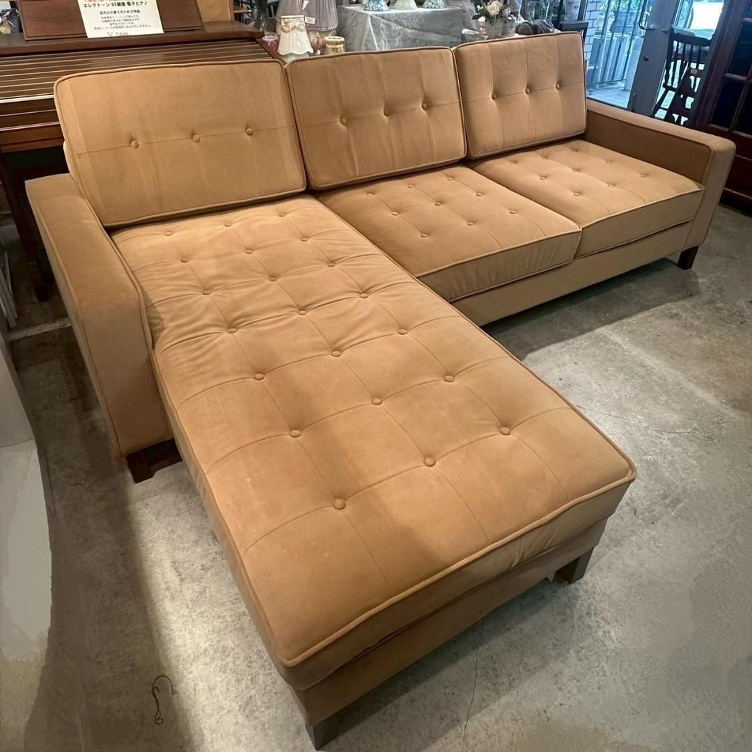 8Φ カウチソファ 3人掛け L字 キャメル ソファ 北欧インテリア カウチソファ 3人掛け L字 キャメル ソファ 北欧インテリア