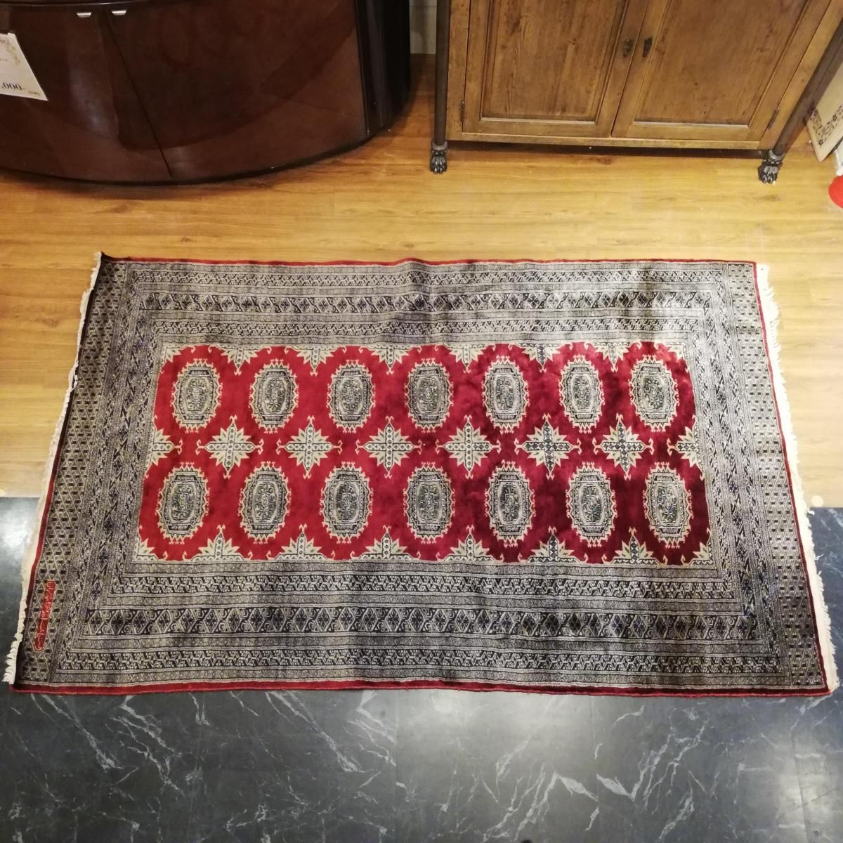 高級 ペルシャ絨毯 シルク ヴィンテージ ラグ 124cm×197cm