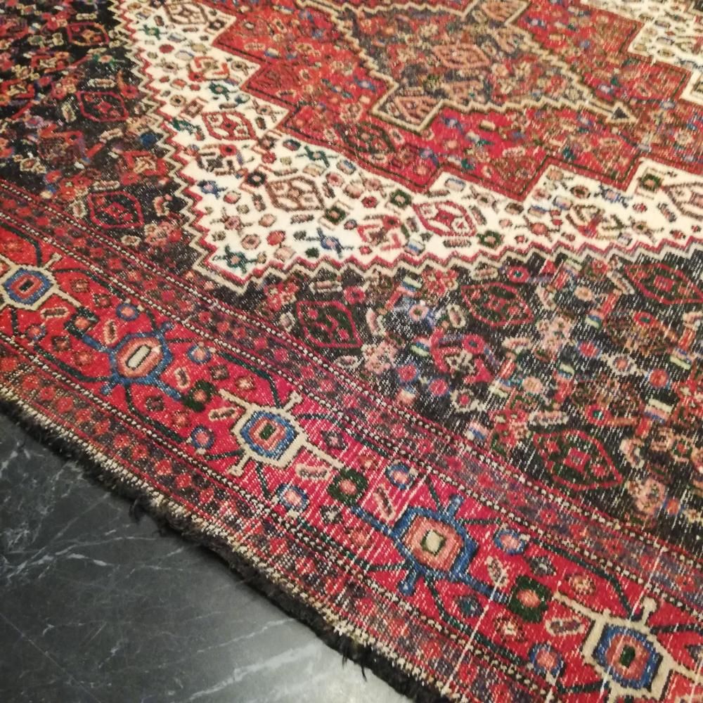 Φ 高級 ペルシャ絨毯 セネ絨毯 ウール ヴィンテージ 129cm×163cm Φ 高級 ペルシャ絨毯 セネ絨毯 ウール ヴィンテージ 129cm×163cm