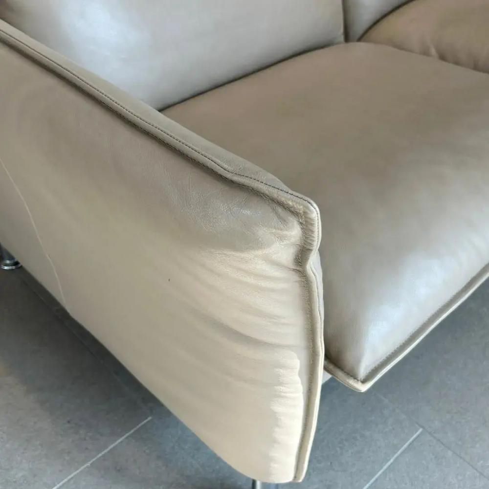 美品♥総革 ドイツ erpoの2人掛けソファと一人掛け（オットマン