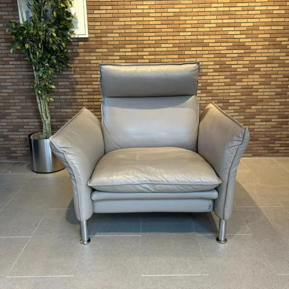 美品♥総革 ドイツ erpoの2人掛けソファと一人掛け（オットマン