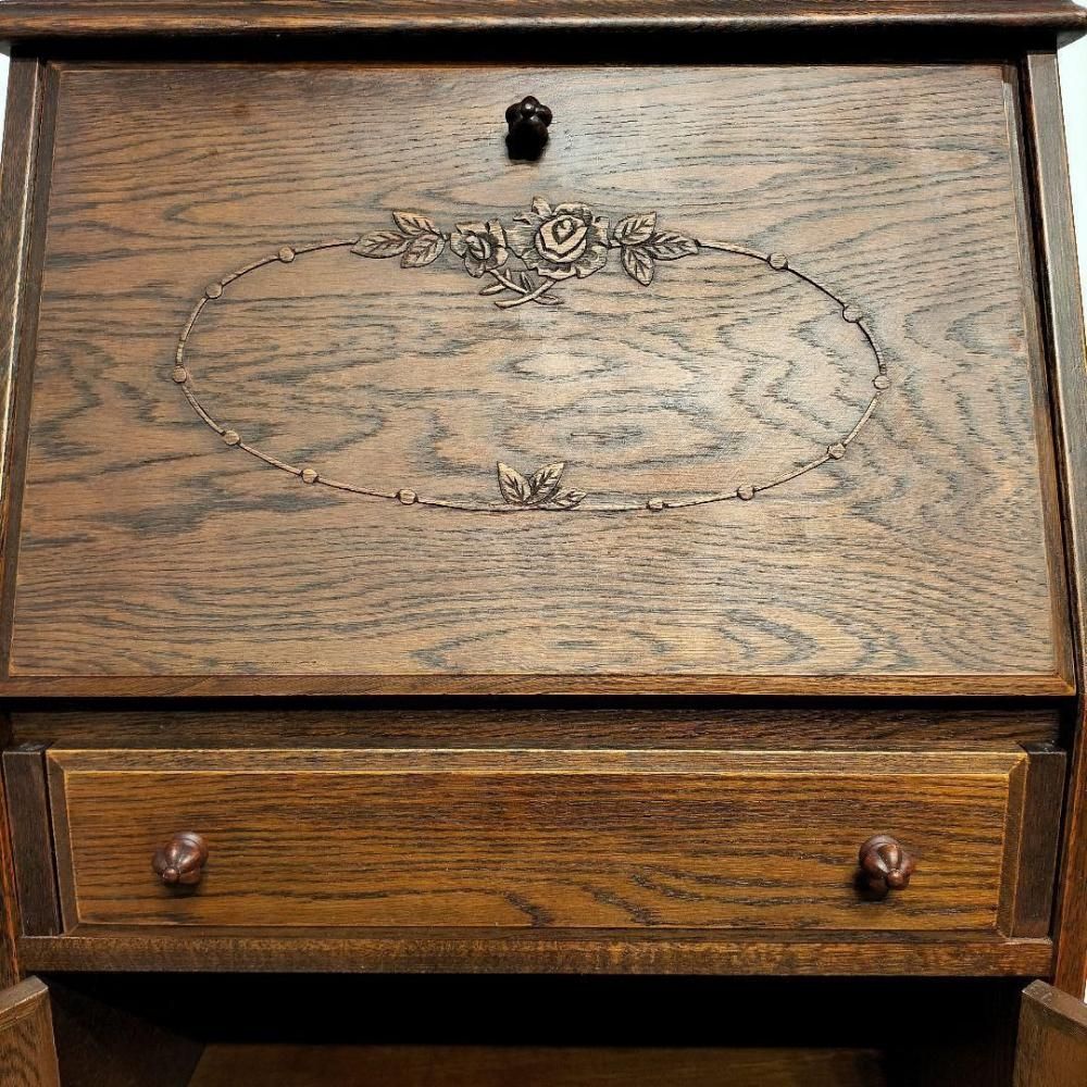 M♦希少　良品　職人堅木　ライティングビューロー　デスク 希少 良品 職人堅木 ライティングビューロー デスク