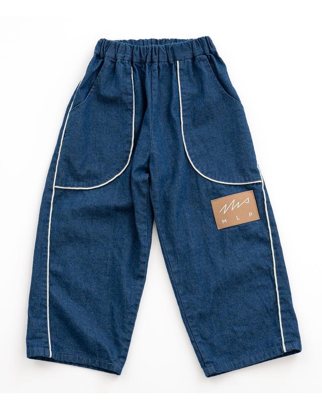 【新品未使用】MoLモル Half length denim ネイビー free MOL 35%OFFセール SALE モル レディース ロングパンツ FREE
