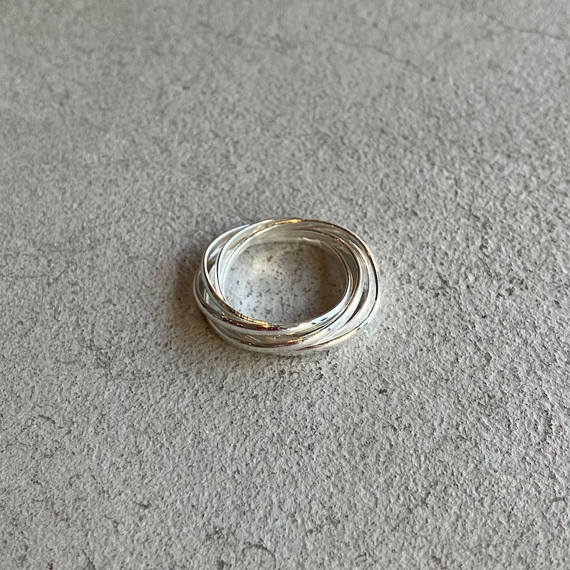 INTERIM / TAXCO SILVER FIVE LINK RING - heritage web shop