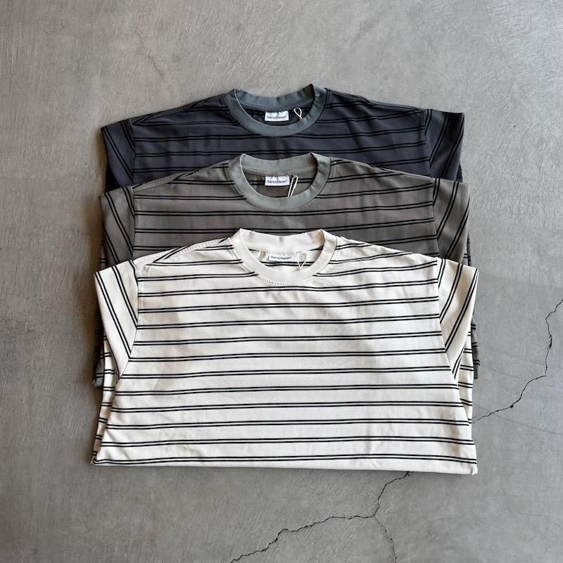 トップス SandWaterr RESEARCHED TEE LS SandWaterr / RESEARCHED TEE LS / COTTON BORDER JERSEY