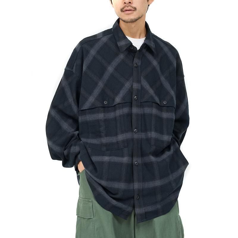 FreshService / FLANNEL CHECK OVER YOKE SHIRT - heritage web shop